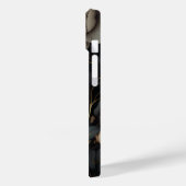 Coques Case-Mate iPhone Fleurs noires et blanches (Verso / Gauche)