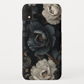 Coques Case-Mate iPhone Fleurs noires et blanches (Dos)