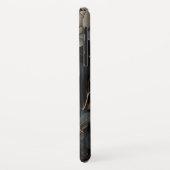 Coques Case-Mate iPhone Fleurs noires et blanches (Dos/Gauche)