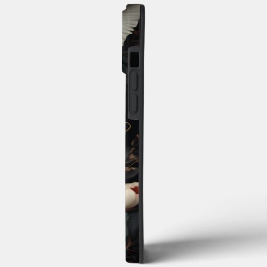 Coques Case-Mate iPhone Fleurs noires et blanches (Verso / Gauche)