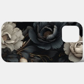 Coques Case-Mate iPhone Fleurs noires et blanches (Verso (horizontal))