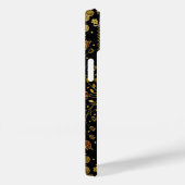 Coques Case-Mate iPhone Fleurs noires et dorées tombées (Verso / Droite)