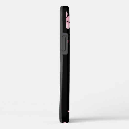 Coques Case-Mate iPhone Fleurs Noires Et Roses (Verso / Droite)