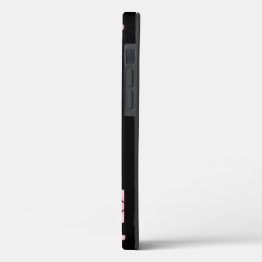 Coques Case-Mate iPhone Fleurs Noires Et Roses (Verso / Gauche)