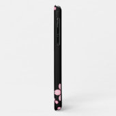 Coques Case-Mate iPhone Fleurs Noires Et Roses (Dos/Gauche)