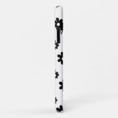 Coques Case-Mate iPhone Fleurs Noires Modernes Avec Lignes Verticales (Dos/Droite)