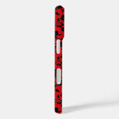 Coques Case-Mate iPhone Fleurs noires rouges (Verso / Droite)