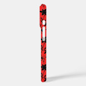 Coques Case-Mate iPhone Fleurs noires rouges (Verso / Gauche)