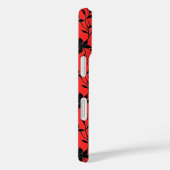 Coques Case-Mate iPhone Fleurs noires rouges (Verso / Droite)