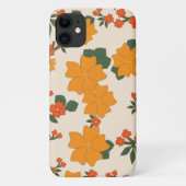 Coques Case-Mate iPhone Fleurs Oranges, Motif Floral, Motif De Fleurs (Dos)