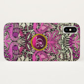 COQUES Case-Mate iPhone FLEURS, PAONS ET DRAGONS GEMME MONOGRAMME (Dos (Horizontal))