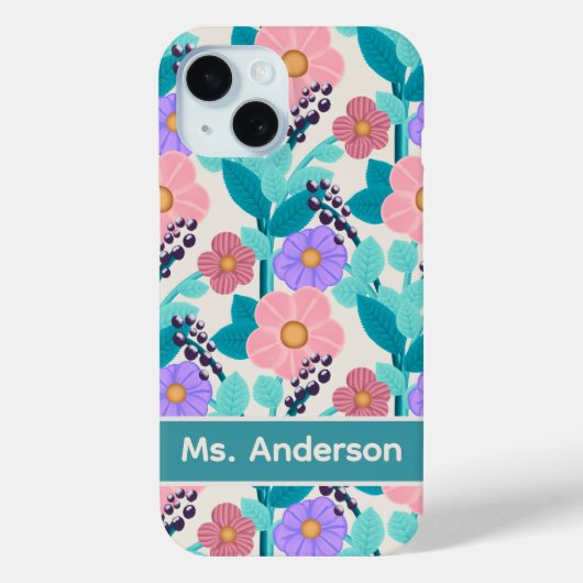 Coques Case-Mate iPhone Fleurs pastel (Verso)