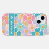 Coques Case-Mate iPhone Fleurs pastel personnalisées (Verso (horizontal))
