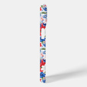 Coques Case-Mate iPhone Fleurs Patriotiques Monogrammées (Verso / Droite)