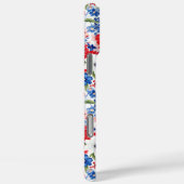 Coques Case-Mate iPhone Fleurs Patriotiques Monogrammées (Verso / Droite)