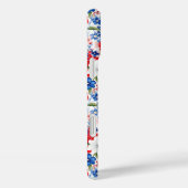 Coques Case-Mate iPhone Fleurs Patriotiques Monogrammées (Verso / Droite)