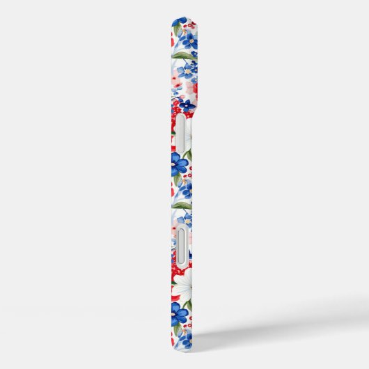 Coques Case-Mate iPhone Fleurs Patriotiques Monogrammées (Verso / Droite)