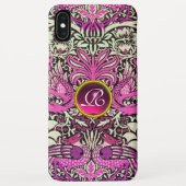 COQUES Case-Mate iPhone FLEURS, PEACOCKS ET DRAGONS GEM STONE MONOGRAM (Dos)