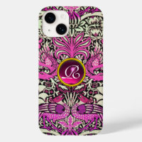 FLEURS, PEACOCKS ET DRAGONS GEM STONE MONOGRAM