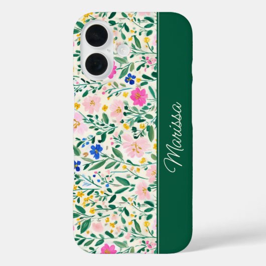 Coques Case-Mate iPhone Fleurs Personnalisées Colorées (Verso)