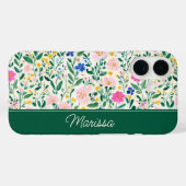 Coques Case-Mate iPhone Fleurs Personnalisées Colorées (Verso (horizontal))