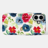 Coques Case-Mate iPhone Fleurs plumes imprimées (Verso (horizontal))