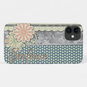 Case-Mate iPhone Case Fleurs, Pois & dentelle (vert)