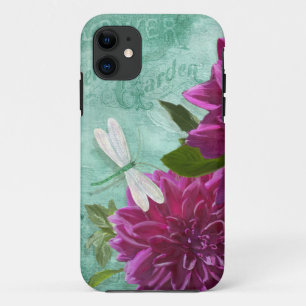 Case-Mate iPhone Case Fleurs pourpres de dahlia de plat de dîner de la