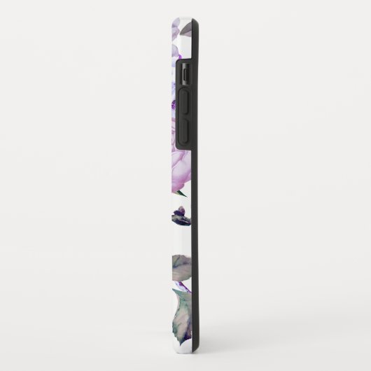 Coques Case-Mate iPhone Fleurs pourpres lilas violettes Girly élégantes (Dos/Gauche)