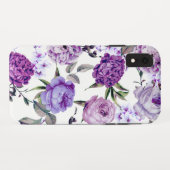 Coques Case-Mate iPhone Fleurs pourpres lilas violettes Girly élégantes (Dos (Horizontal))