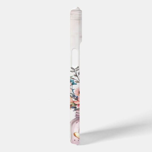 Coques Case-Mate iPhone Fleurs printanières dans Mason Jar Design avec nom (Verso / Droite)