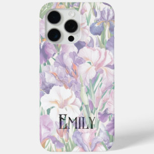 Coque iPhone 15 Pro Max Fleurs printanières élégantes de couleur pastel lu