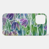 Coques Case-Mate iPhone Fleurs printanières, herbes, bordure transparente (Verso (horizontal))