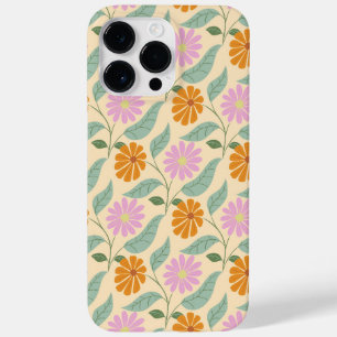 Coque Pour Pour iPhone 14 Pro Max Fleurs printanières rétro