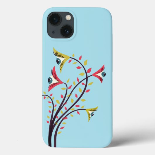 Coques Case-Mate iPhone Fleurs Psychédéliques Aux Yeux Étonnants (Verso)