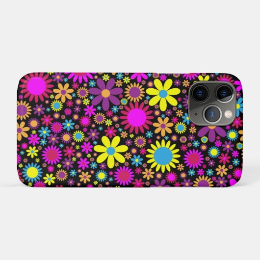 Coques Case-Mate iPhone Fleurs psychédéliques dynamiques en Bloom-67566 (Dos (Horizontal))