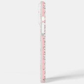 Coques Case-Mate iPhone Fleurs rayées rose personnalisées (Verso / Gauche)