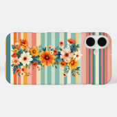 Coques Case-Mate iPhone Fleurs Retro (I) (Verso (horizontal))