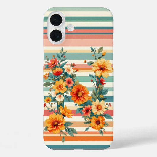 Coques Case-Mate iPhone Fleurs Retro (N) (Verso)