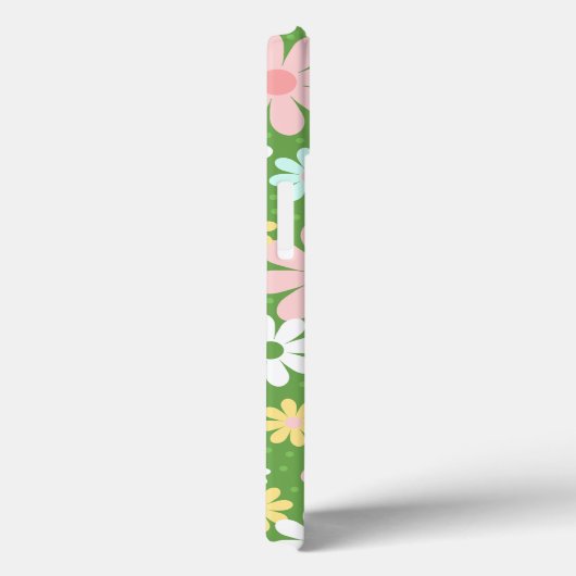 Coques Case-Mate iPhone Fleurs Retro Pastel Daisy avec À petits pois (Verso / Droite)