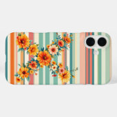 Coques Case-Mate iPhone Fleurs Retro (X) (Verso (horizontal))