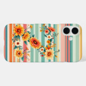 Coques Case-Mate iPhone Fleurs Retro (Z) (Verso (horizontal))