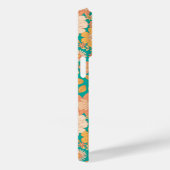 Coques Case-Mate iPhone fleurs rose et orange motif (Verso / Droite)