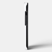 Coques Case-Mate iPhone Fleurs rose monogramme avec rayures noires et blan (Verso / Gauche)