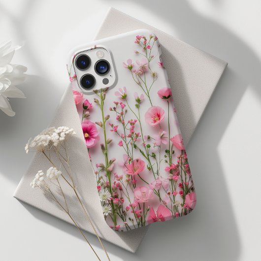 Coques Case-Mate iPhone Fleurs rose Pressé Élégant Floral
