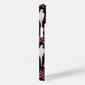 COQUES Case-Mate iPhone FLEURS ROSES ART DÉCO, PAROIS BLANCS SUR NOIR (Verso / Droite)
