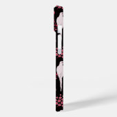 COQUES Case-Mate iPhone FLEURS ROSES ART DÉCO, PAROIS BLANCS SUR NOIR (Verso / Gauche)