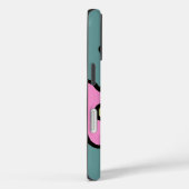 Coques Case-Mate iPhone fleurs roses avec le nom fait sur commande (Verso / Droite)