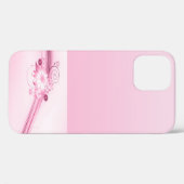 Coques Case-Mate iPhone Fleurs roses dans les vagues (Verso (horizontal))