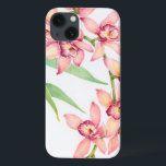 Coques Pour iPhone Fleurs roses d'aquarelle<br><div class="desc">Artiste rose de fleurs d'aquarelle : Tim OToole</div>